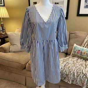 Tuckernuck NWOT Pomander Place Blue White Stripe Dress Size XL